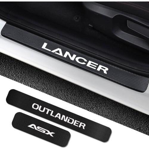 For Mitsubishi Lancer 10 3 9 EX Outlander 3 ASX L200 Ralliart Competition 4PCS Car Door Sill Plate Stickers Tuning Accessories