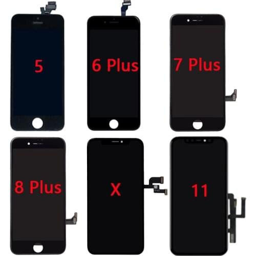 100% NEW Display For iphone 5 6 7 8 5s 6s Plus LCD Touch Screen For iphone X 11Screen No Defect Display Digitizer Glass Assembly