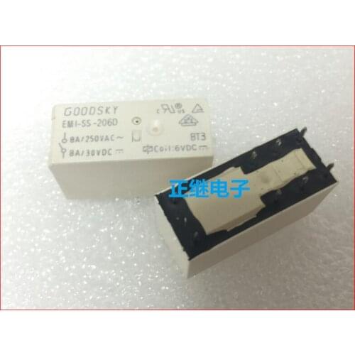 New and original Relays EMI-SS-206D 8PIN 2 On 2 Off 8A 250VAC