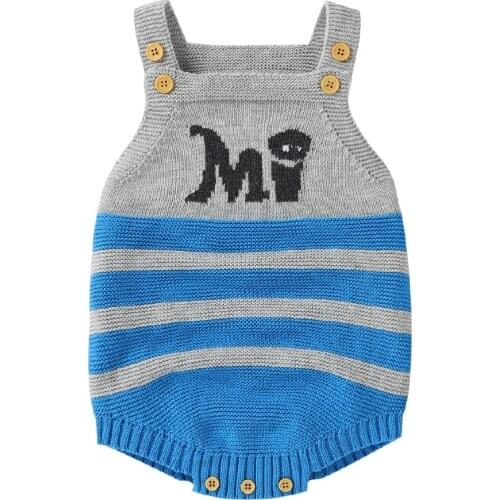 Summer New Baby Girls and Boys Sling Knit Romper