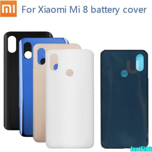 Original Battery Cover For Xiaomi Mi 8 Back glass Cover Back Door Replacement For mi8 Battery Cover Case, Rear Housing Cover