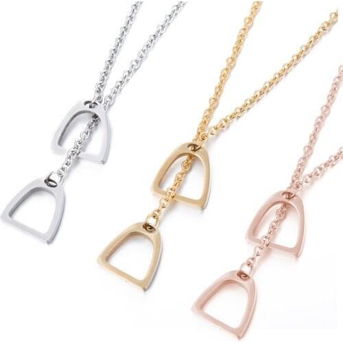 Mini Stainless Steel Horseshoe Necklace For Girl Adjustable Chain Necklaces Fashion Choker collares joyeria Geometry Jewelry