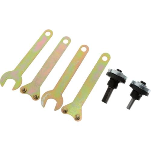 5Pcs 10mm/6mm Electric Drill Conversion Angle Grinder Mandrel Connecting Rod Adapter Cut Disc Polishing Wheel Holder Spanner Kit