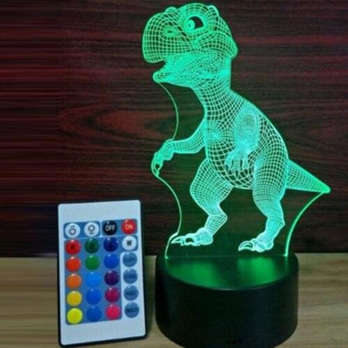 Hot Newest Portable Creative Dinosaur Led Night Light Touch Colorful Discoloration Living Room Decoration Fast Delivery