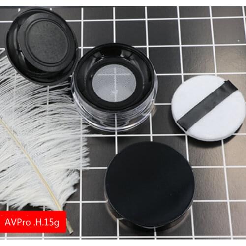 Portable Plastic Powder Box Handheld Empty Loose Powder Pot with Sieve Cosmetic Travel Makeup Jar Sifter Container