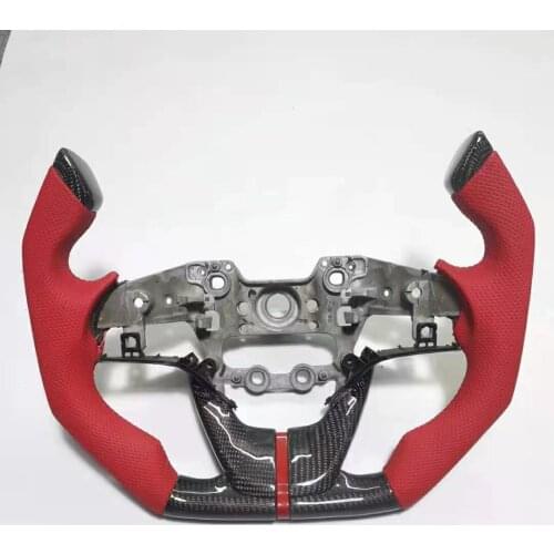 F1 Racing Cuatomized Trim Real Carbon Fiber Sports Steering Wheel Alcantara Leather compatible for Hyundai LAFESTA 2019