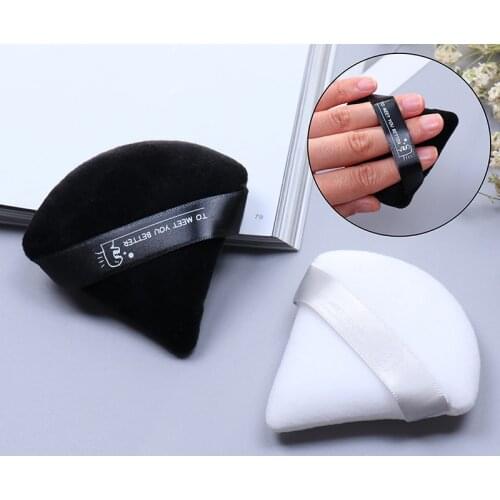 1pcs/2pcs Cosmetic Puff Triangle Velvet Foundation Cream Mini MakeUp Sponge Puffs Make Up Tools