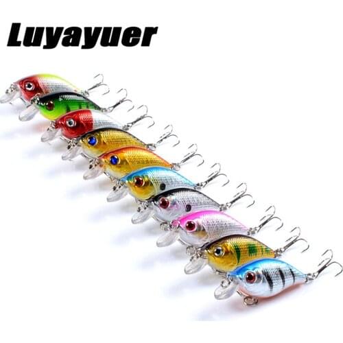 Mini Crankbait Wobblers Fishing Lures 5.7cm/7g Swimbait Artificial Hard Bait Bass Pike Minnows Crankbait Pesca Tackle 10Pcs