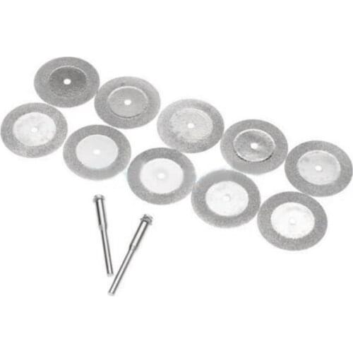 10Pcs/Lot 16mm Diamond Cut Off Disc Wheel Rotary Tool Two Mandrel Arbor VE619 P0.32