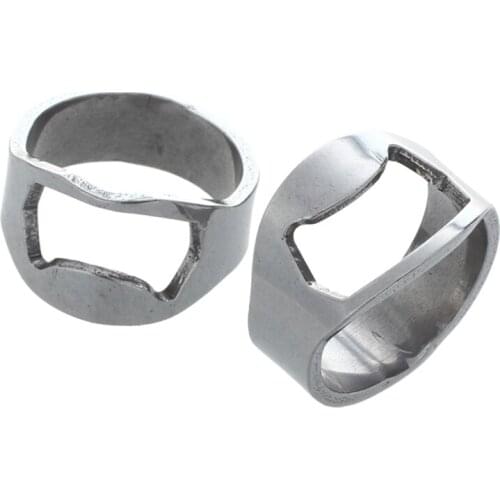 2x stainless steel finger ring bottle opener beer bottle opener