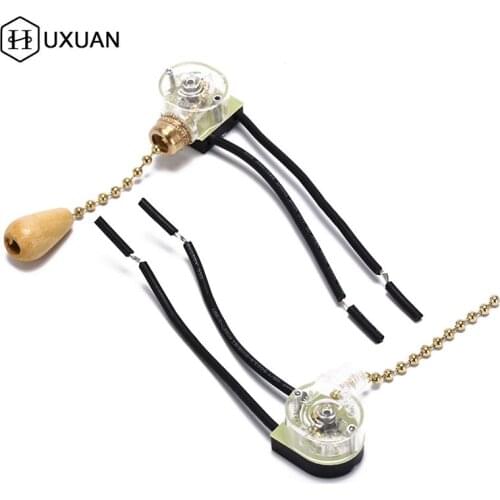 4pcs/Lot 125/250V Wall Light Pull Switch Home Ceiling Fan Lamp Universal Pull Chain Cord Switch Set Replacement Tools