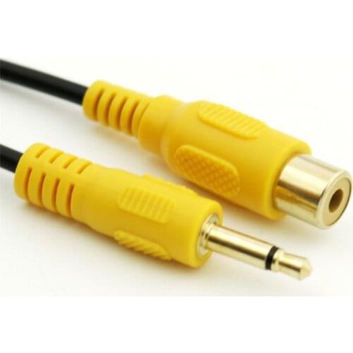 5x Gold Plated 3.5mm Mono Male Plug to RCA Female Jack Audio Adapter Extension Connector Cable 1ft/30cm