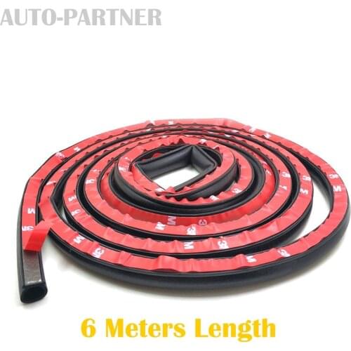6 meter Big D 12*14mm Rubber Seals Car Door Seal Insulation Anti noise Waterproof Rubber