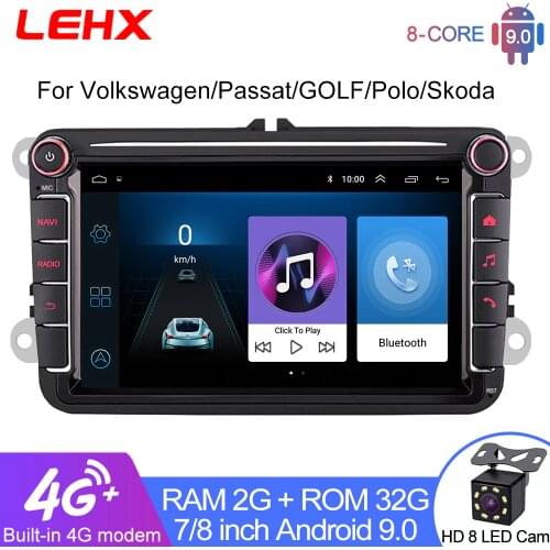 Car Android 9.0 2GB RAM 2 din Radio Multimedia Playe GPS For VW/Volkswagen/Golf/Passat/b7/b6/Skoda/Seat/Octavia/Polo/Tiguan