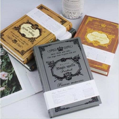 160 Sheets Retro European Style A5 Notebook Simple Classical Thick Hard Surface Copy Creative College Student Notepad