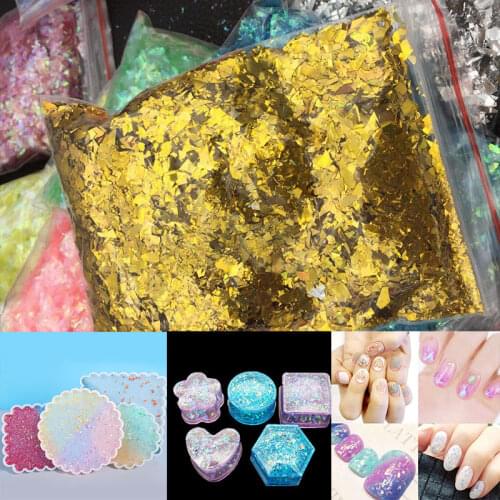 20g/lot Irregular Shell Paper Sequin Epoxy Resin Craft Filling Materials Colorful Paillette Glitter For Diy Making Resin Craft