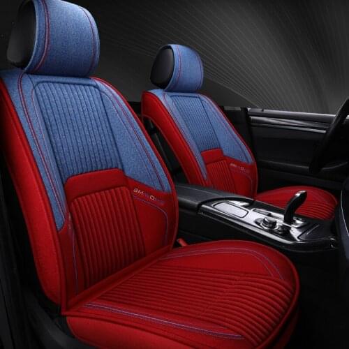 Custom fiber linen car seat cover car interior parts universal seat cushion car styling for Audi BMW Cadillac Volvo Ford all ca