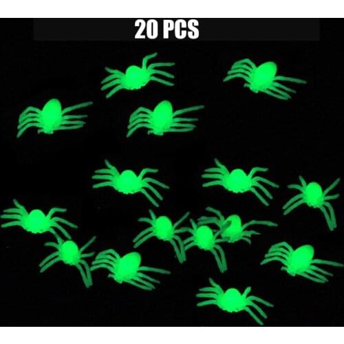 Black Luminous Spider Halloween Decoration Novelty Gag Toys Haunted House Prop Indoor Outdoor Wide NEW Practical Jokes