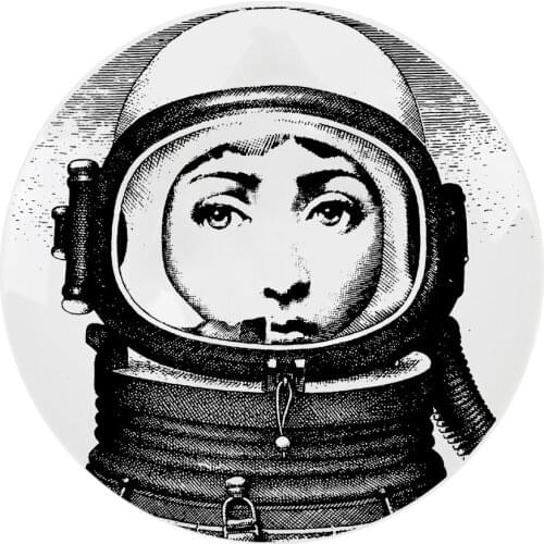 6/7/8/10 inch Decorative Plate Ceramic Wall Hanging Plates Decorative Dish Lady Face Plate Ceramics Decoration Wall Plate