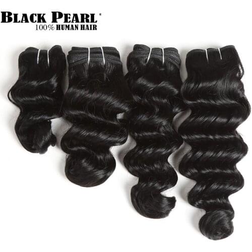 Cheap deep wave bundles 4 pcs short human hair bundles 8 10 12 14 inch Double Weft Hair Extension