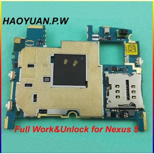 HAOYUAN.P.W Full Work Original Unlock Mainboard Motherboard flex Circuits Cable For LG Google Nexus 5 D821 16GB/32GB