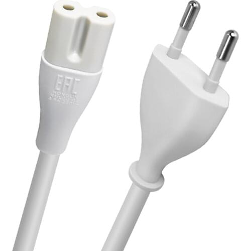 6ft EU AC power cord power cable for Apple TV mac mini PS4 Xiaomi robot roborock air purifier EU 2 pin plug to Figure 8 (IEC C7)