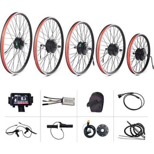 Electric bike kit 36V 250W 350W 500W 20-29inch 700C brushless gear direct motor Ebike conversion kit with waterproof connector