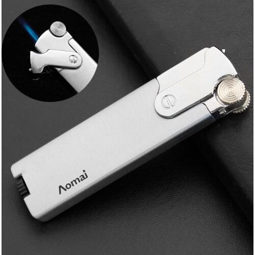 Metal Lighter Torch Portable Grinding Wheel Windproof Gas Lighters Smoking Accessories Cigar Butane Lighters Gadgets For Men