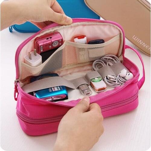 Multifunctional Digital Travel Storage Bag Waterproof Shockproof USB Flash Drive Data Charger Cable Organizer Bag