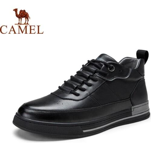 CAMEL Genuine Leather Sneaker Men Casual Shoes Light Soft Cushioning Leisure Comfortable Men Trend Shoes 2021 Spring Autumn New