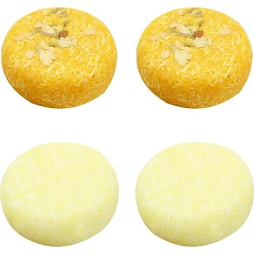 4pcs Natural Organic Handmade Solid Shampoo Soap Cruelty-Free Hair Nourishing Hair Darkening 100% Pure Hair Shampoos Regrowth