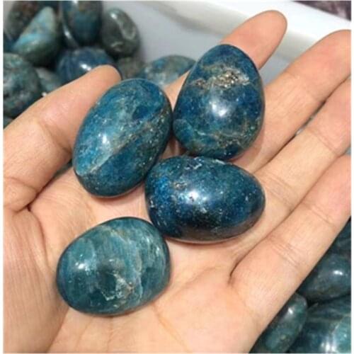 Natural polished Quartz crystals healing stone blue apatite tumbled for sale100g