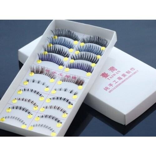 2016 new hot sale 10 Pairs Hand made fashion mix eyelashes False Eyelashes Natural Long Thick Beauty Health Makeup