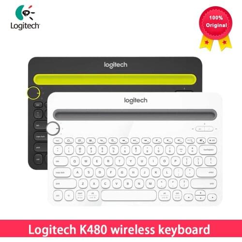 Original Genuine Logitech K480 Bluetooth Keyboard Mobile Mac Tablet Laptop Multi-Device thin Mini mute keyboard with PC laptop