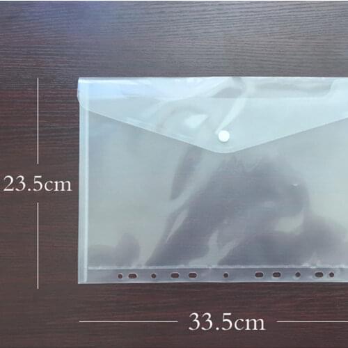 11 hole transparent file bag 50/100/A4 plastic folder file bag bill envelope storage bag data school student test paper bag