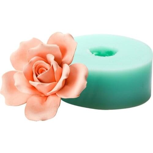 Silica gel 3D molds ROSE FLOWERS silicone soap mold candle aroma stone mould handmade soap making resin clay molds HC0029