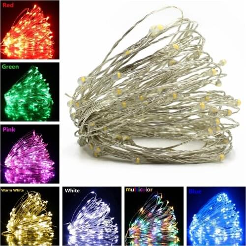1/2/5/10/20M Fairy Lights Copper Wire LED String lights Holiday lighting For Christmas Tree Garland Wedding Party Decoration
