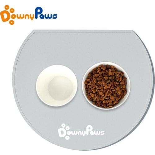 Waterproof Pet Feeding Mat Dog Cat Silicone Placemat For Water Fountain Dispenser Drinking Bowl Food Pad Easy Washing