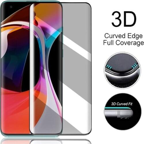 3D Curved Privacy Anti Spy Tempered Glass For Xiaomi Mi Note 10 10 Pro Screen Protector Film For Xiaomi Redmi Note 9S 8T 7 8 Pro