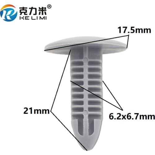 100 Pcs Gray plastic rivet fastener Car Insulation board decorative buckle shield retainer clip