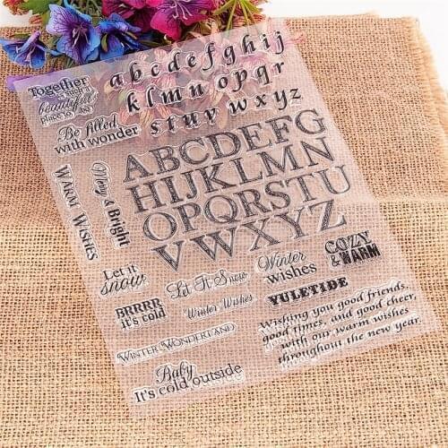 16*21.5CM English alphabet Transparent Clear Stamps / Silicone Seals Roller Stamp for DIY scrapbooking photo album/Card Making