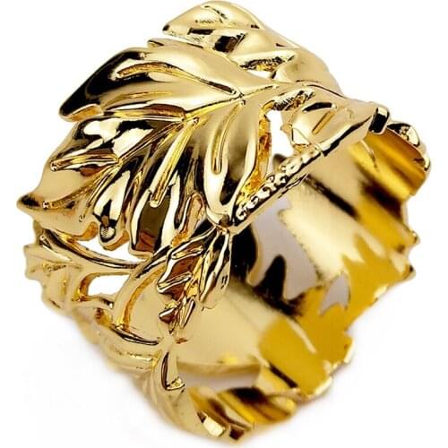 8pcs Leaf Napkin Rings Holders For Christmas Thanksgiving Western Dining Adornment Installation Leaves Button