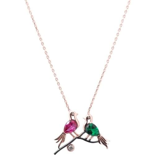 925 Sterling Silver Women Necklace with Bird Design