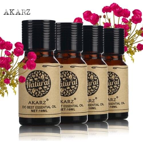 AKARZ Violet Clove Ylang Ylang Lemon Grass Oils Pack For Aromatherapy Massage Spa Bath 4pcs/lot