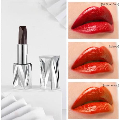 Diamond Plumper Three-color Lipstick Makeup Longlasting Liquid Lip Stick Watproof Lip Gloss Sexy Red Lip Tint Lip Cosmetic TSLM2