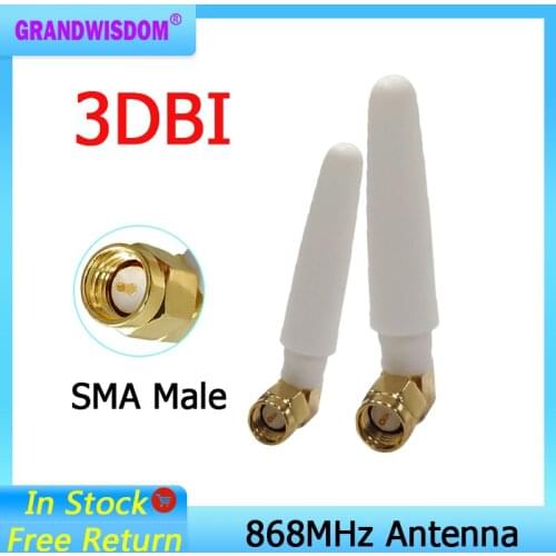 GSM 868MHz 915MHz antenna 3dbi SMA Male Connector GSM antena 868 MHz 915 MHz antenne white small size antennas for Lorawan