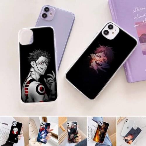 Jujutsu Kaisen1 Phone Case For iphone 12 11 mini x xs xr pro max 8 7 6s 6 5 5s 5c se plus Transparent soft