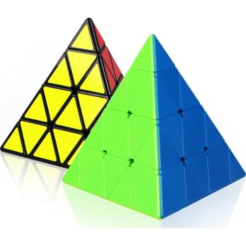 QiYi Pyramid Four-layer Magic Cube Speed Gift Creative Toys Professional Game Cubo Magico Puzzle Educational Difficulty Smooth