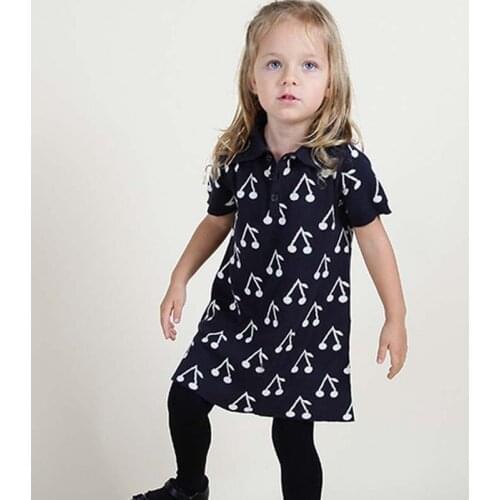 Baby Girls Sweaters Dress Autumn Wear Girl Sweaters Cherry Pattern Dresses Children Pullovers Kintted Baby Party School Outfit