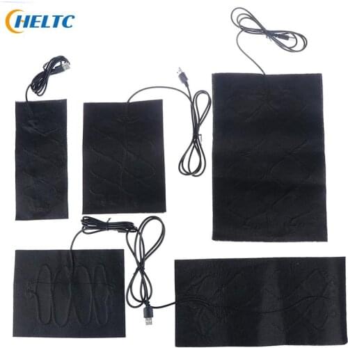5V Carbon Fiber Heating Pad Hand Warmer USB Heating Film Electric Winter Infrared Fever Heat Mat 1/4PCS